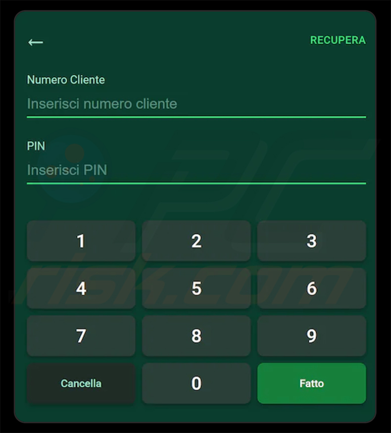 Overlay mit einstufiger Authentifizierung des RemControl Banking-Trojaners