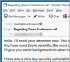 Zero Day Security Vulnerability On Zoom App E-Mail-Betrug