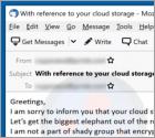 Your Cloud Storage Was Compromised E-Mail Betrug