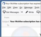 McAfee Abonnement ist abgelaufen E-Mail-Betrug