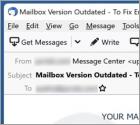 YOUR MAILBOX IS OUTDATED E-Mail-Betrug