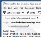 Your System Has Been Hacked With A Trojan Virus E-Mail-Betrug