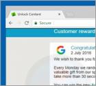 Google Customer Reward Program POP-UP Schwindel