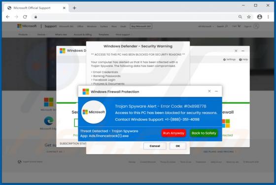 Windows Defender - Security Warning Pop-up Betrug