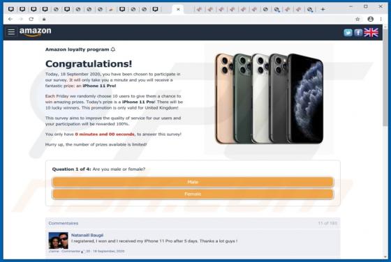 Amazon Loyalty Program POP-UP Betrug