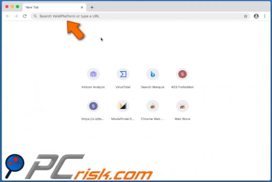 Search.validplatform.com Weiterleitung (Mac)