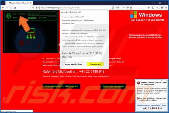 Killer's IP Address POP-UP Betrug