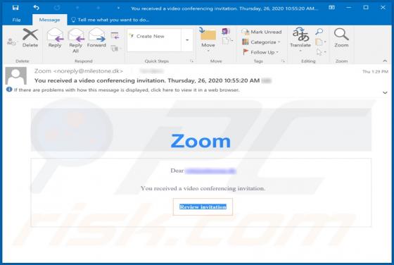 Zoom Email Betrug