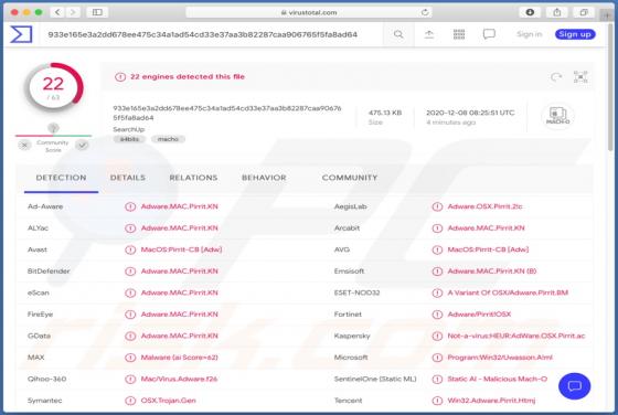 SearchUp Adware (Mac)