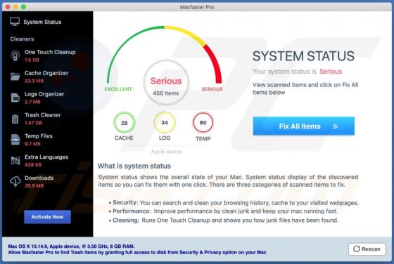 Macfaster Pro unerwünschte Anwendung (Mac)