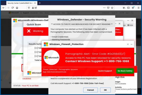 Pornographic Alert POP-UP Betrug