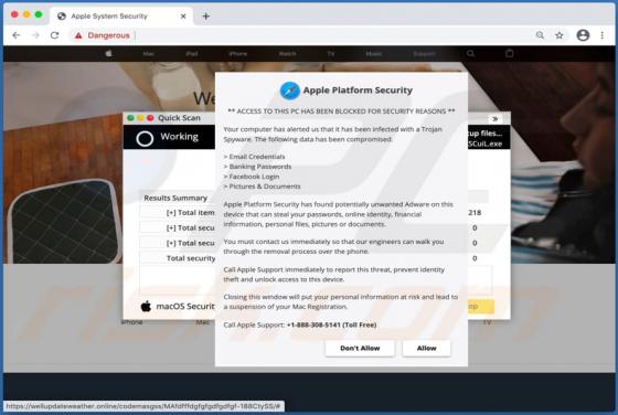 Apple Platform Security POP-UP Betrug (Mac)