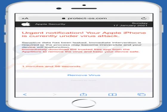 Your Apple IPhone Is Currently Under Virus Attack POP-UP Betrug (Mac)