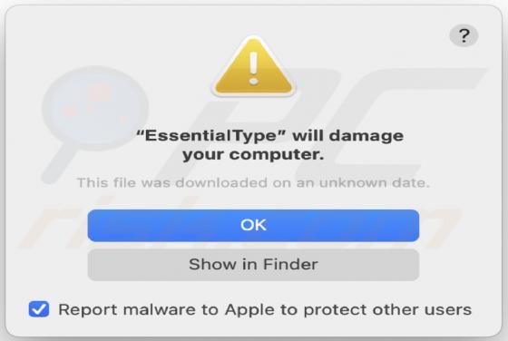 EssentialType Adware (Mac)