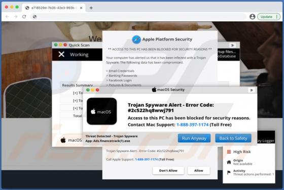 Error Code: #2c522hq8wwj791 POP-UP Betrug (Mac)