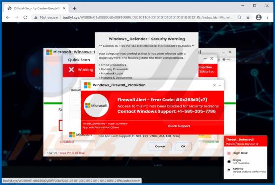 Firewall Spyware Alert POP-UP Betrug
