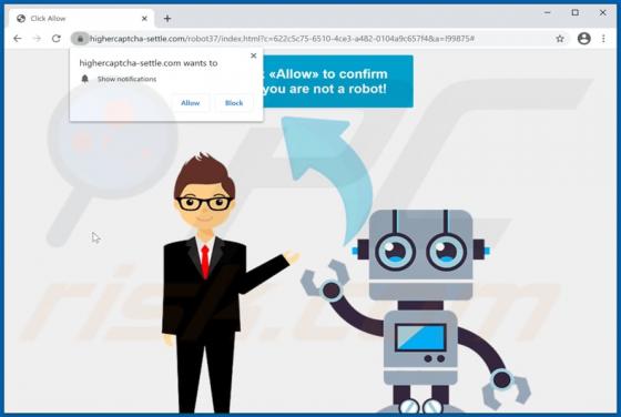 Highercaptcha-settle.com Werbung