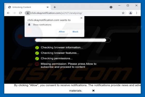 Okaynotification.com Werbung