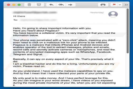 Have You Heard About Pegasus? E-Mail Betrug
