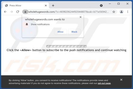 Wholehugewords.com Werbung