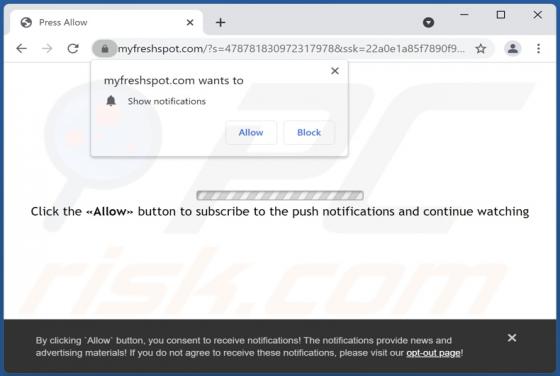 Myfreshspot.com Werbung
