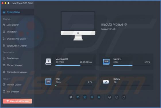 MacClean360 unerwünschte Anwendung (Mac)