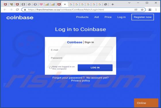 Coinbase POP-UP Betrug