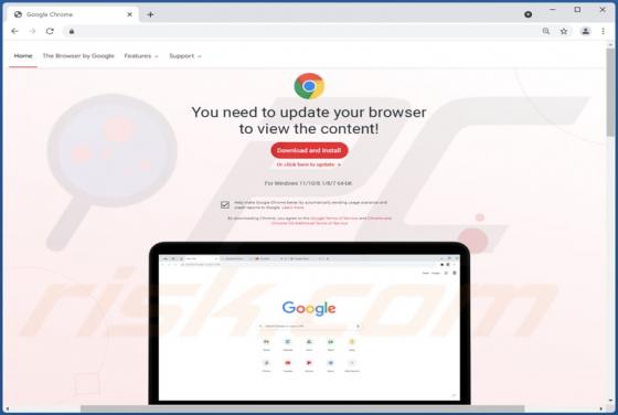 You Need To Update Your Browser To View The Content POP-UP Betrug