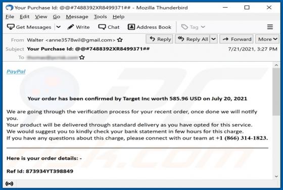 PayPal Email Phishing Betrug