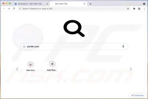 Bar1 New Tab Browserentführer (Mac)