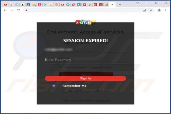 Zoho Email Phishing Betrug