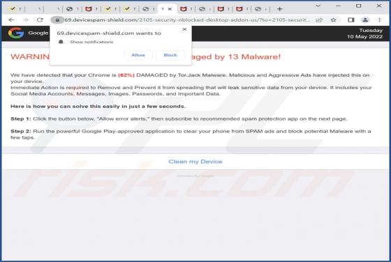 Devicespam-shield.com Werbung