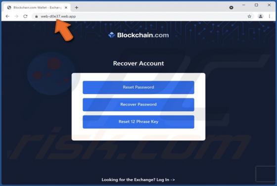 BlockChain POP-UP Betrug