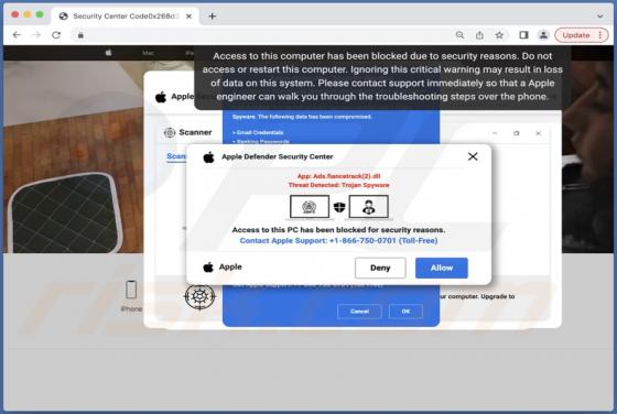 Apple Defender Security Center POP-UP Betrug (Mac)