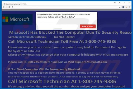 Microsoft Has Blocked The Computer Betrug