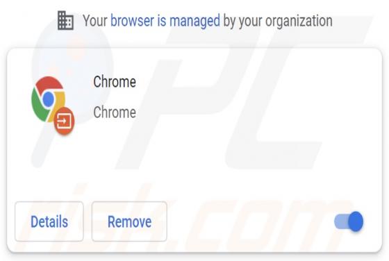 Gefälschte "Chrome" Erweiterung