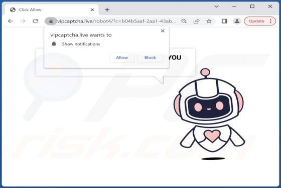 Vipcaptcha.live Werbung