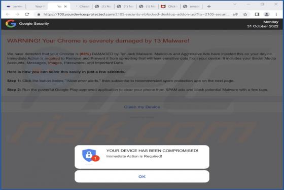 Yourdevicesprotected.com Werbung