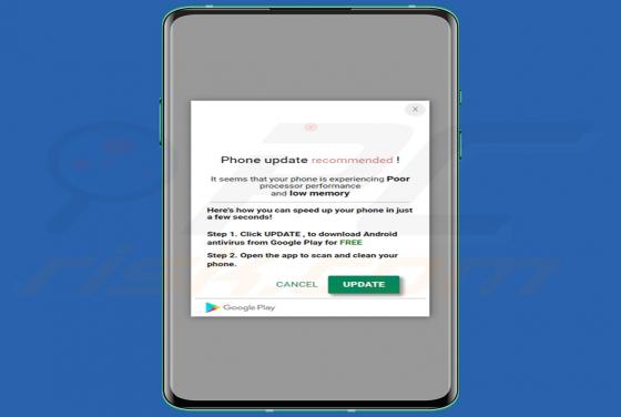 Phone Update Recommended POP-UP- Betrug (Android)