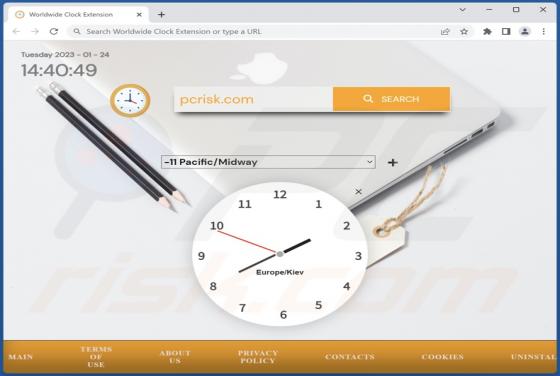 Worldwide Clock Extension Browserentführer