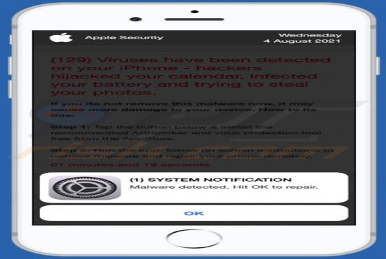Hackers Hijacked Your Calendar, Infected Your Battery POP-UP-Betrug (Mac)