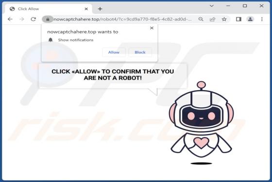 Nowcaptchahere.top Werbung