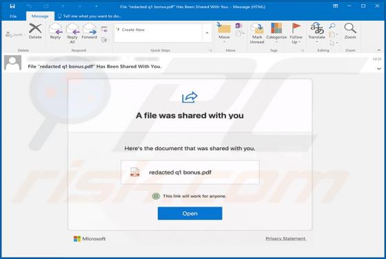 A File Was Shared With You E-Mail-Betrug