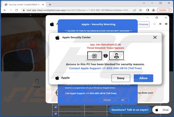 Apple Security Center POP-UP Betrug (Mac)