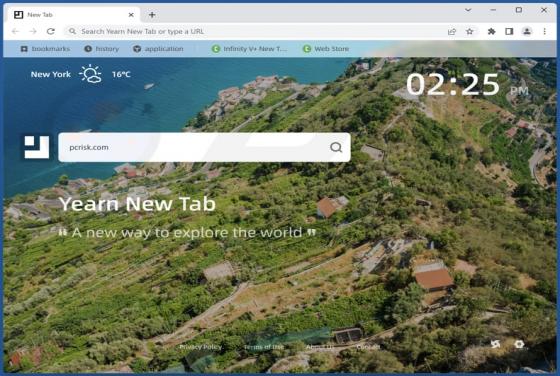 Yearn New Tab Browserentführer