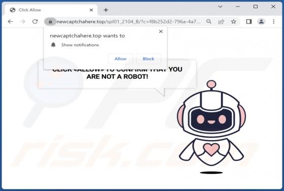 Newcaptchahere.top Werbung