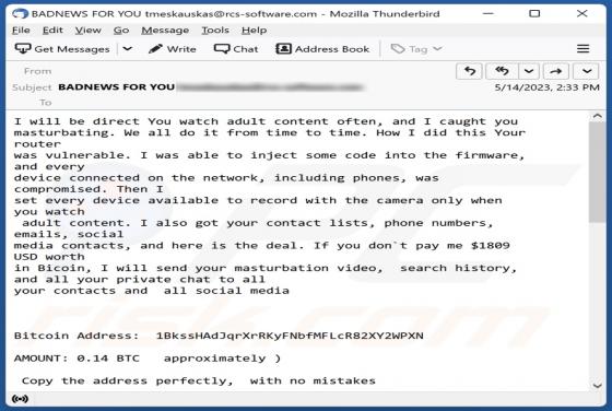 I Will Be Direct You Watch Adult Content E-Mail-Betrug