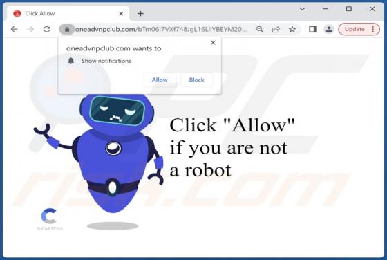 Oneadvnpclub.com Werbung