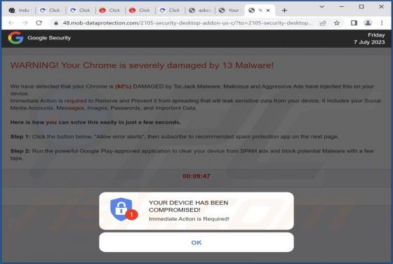 Mob-dataprotection.com Werbung