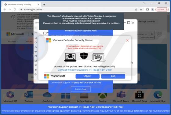 Virus Has Been Detected On Your Device POP-UP-Betrug